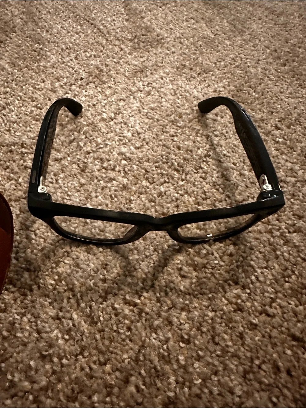 Ray-Ban Black Frame Glasses with Brown Leather Case